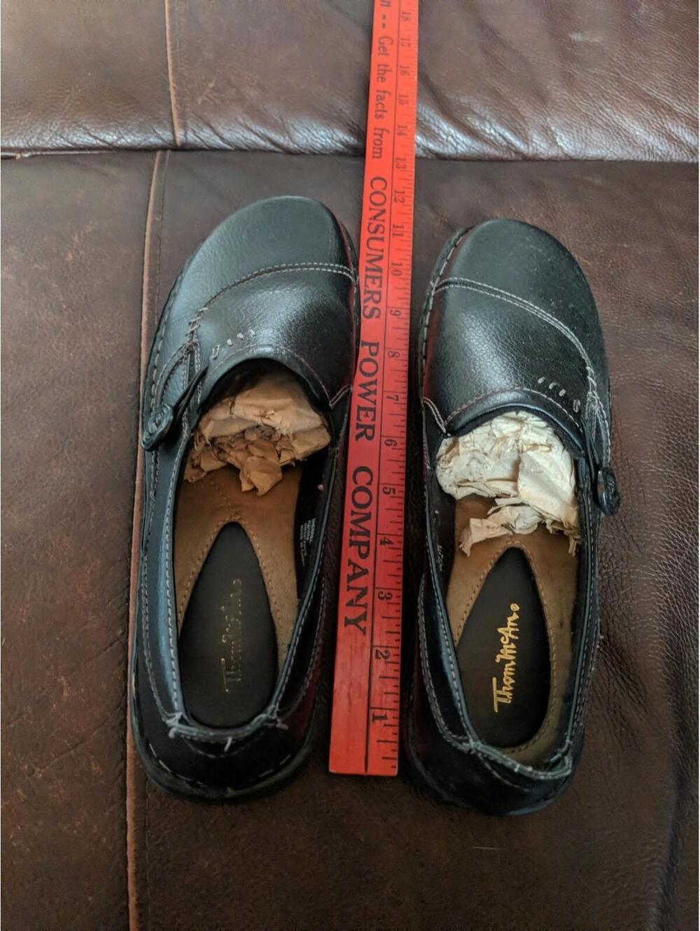 Thom McAn Shoes Womens Size 10 Black Toronto Slip On Comfort Leather Clogs New